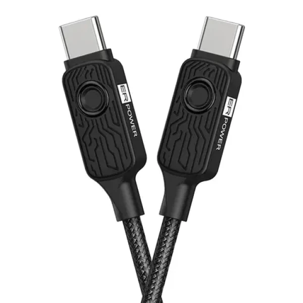 ER Datablocker kábel USB-C/USB-C / Kábel / PD 100W / Blokácia prenosu dát / Čierna (ERPW2CDB-BK)