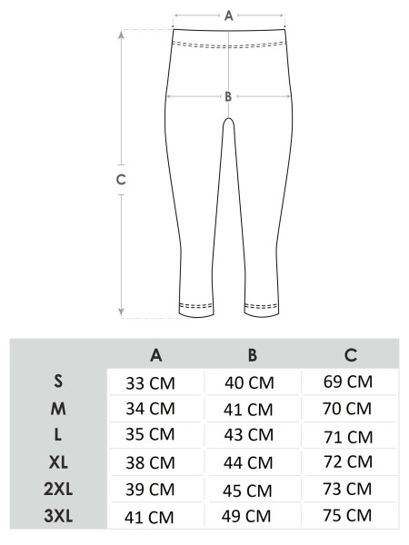 Yoclub Dámske capri legíny vysokým pásom ULD-0009K-A100 Black