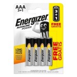 Energizer Alkaline Power Batéria - Mikrotužka AAA 4 ks (3+1 zadarmo) (7638900302097)