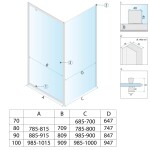REA/S - Sprchovací kút Primo Swing 80x70 Chrome KPL-K2563