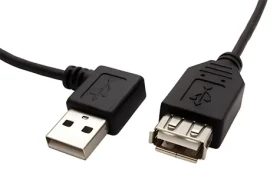 Goobay USB 2.0 AA(M/F) 15 cm lomený vpravo čierna / Predlžovací kábel (11.92.8912)