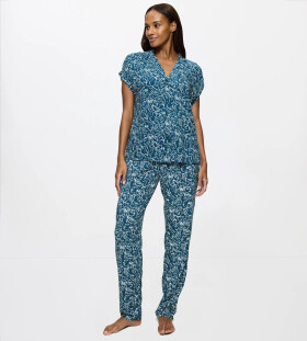 BOYFRIEND FIT - ľahký pyžamový set zo 100 % viskózy Triumph BLUE 40