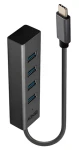 Lindy USB-C sivá / Rozbočovač / 4X USB-A / USB 3.2 Gen 1 / 5 Gbit/s (43325)