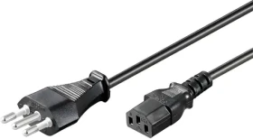 MicroConnect Power Cord Italy typ L - C13 5m čierna / Napájací kábel / 250 V / 10 A (PE100450)
