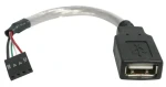 StarTech USB kábel k základnej doske F/F sivá / Kábel / USB / 0,15 m (USBMBADAPT)