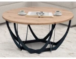 Okrúhly konferenčný stolík Mella, 80 cm, dub artisan%