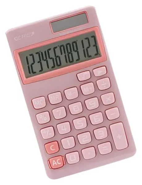 GENIE 212P ružová / Kalkulačka / Vreckové / 12miestna / solárne a batériové napájanie (12774)
