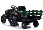 Mamido Detský elektrický traktor Farmer s vlečkou a lopatou zelený
