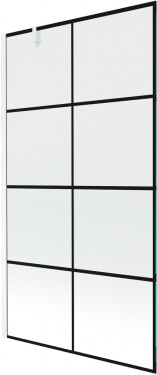 MEXEN/S - Next vaňová zástena FIX 100x150, čierny dekor, biela 895-100-000-00-77-20