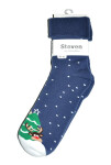 Ponožky Steven art.030 Vianoce 35-40 černá 35-37
