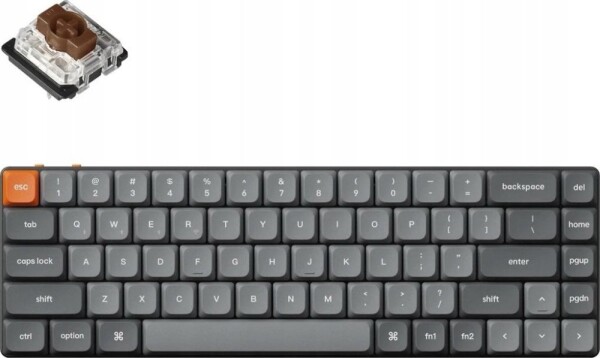 Keychron Keychron K7 Max QMK/VIA Wireless Custom Mechanical Keyboard White Backlight / Low Profile Gateron Mechanical / Brown