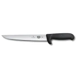 VICTORINOX Fibrox Vykrvovací nôž čierny / Vykrvovací nôž / 22 cm / hladké ostrie / bezpečnostná špička (5.5503.22L)