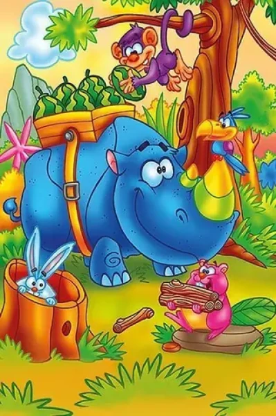 ART PUZZLE 5856 Drevené puzzle Pracujúci nosorožec