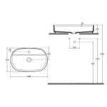 ISVEA - INFINITY OVAL keramické umývadlo na dosku, 60x40cm, biela 10NF65060