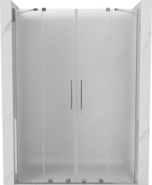 MEXEN/S - Velar Duo posuvné sprchové dvere 150, dekor, chróm 871-150-000-32-01