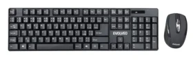 EVOLVEO WK-142 set bezdrôtovej klávesnice a myši čierna / CZamp;US znaky / USB / 2.4 GHz (WK-142)