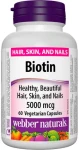 Webber naturals Biotín 5000mcg 60 kapsúl (09549)