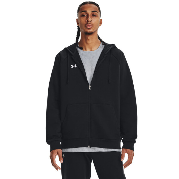 Mikina Under Armour Rival Fleece FZ Hoodie Black/ White L
