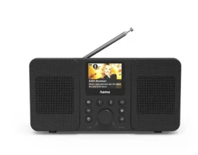HAMA DIR10 čierna / digitálne a internetové rádio / DAB+ / FM / Bluetooth / App ovládanie (54257)