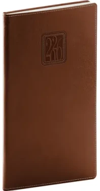 NOTIQUE Vreckový diár Panama 2026 hnedý / 9 x 15.5 cm (PGD-KAPPA-6387)
