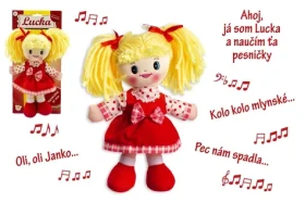 TEDDIES Panenka Lucka handrová plyšová 30 cm
