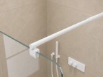 CERANO - Sprchová zástena Walk-in Orbis Round Ľ/P - 8 mm - guľatá vzpera - biela matná, transparentné sklo - 120x200 CER-682462