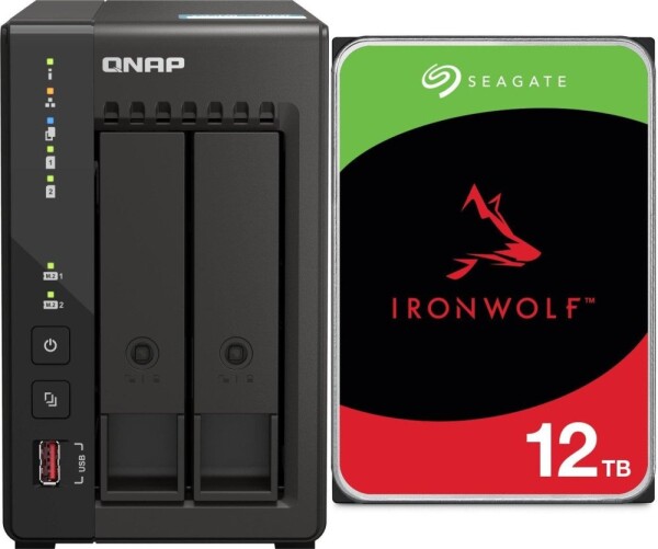 Qnap TS-253E-8G + Seagate IronWolf 12TB (ST12000VN0008)