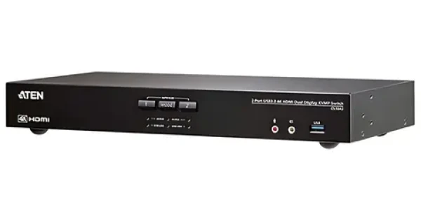 Aten CS1842 / KVM prepínač / 2:1 / 2x HDMI / 4K @ 60Hz / USB 3.0 húb / audio (CS1842)