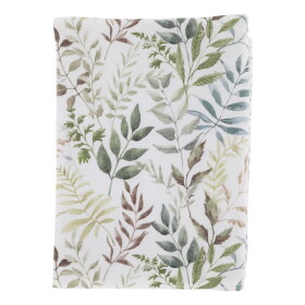Chic Antique Bavlnený obrus Aix Leaf Pattern Cream 140 × 240 cm