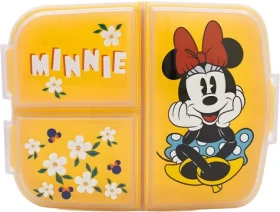 STOR Multi box na desiatu Minnie žltý / 3 priehradky / bez BPA / odolný materiál (81220)
