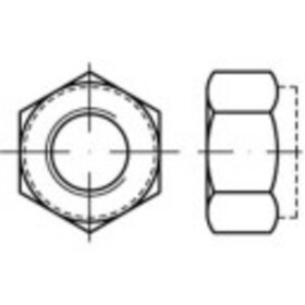 TOOLCRAFT TO-5374650 šesťhranné matice M5 DIN 6924 nerezová ocel A2 1000 ks; TO-5374650