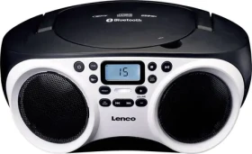 Lenco SCD-501 čierno-biela / FM rádio / CD prehrávač / 2x2W / 3.5mm jack / USB / Bluetooth (SCD-501WHITE/BLA)