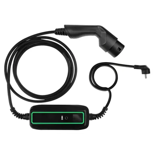 Green Cell Mobilná nabíjačka EV Schuko-Typ 2 čierna / Nabíjačka / 3,6 kW / 6,5 m / IP66 / LCD displej (EV16)