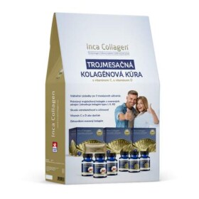 Inca Collagen Trojmesačná kolagénová kúra+vit.C&D Collagen prášok 3x30 vreciek + Vit.D3 3x30 kapsúl + Vit.C 3x30 tabliet , 1 set
