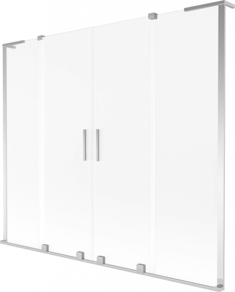 MEXEN/S - Velar L Duo dvojkrídlová posuvná vaňová zástena 180 x 150, dekor, chróm 896-180-003-32-01