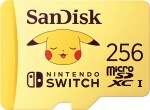 SanDisk SanDisk Pokemon Pikachu microSDXC Memory Card, 256 GB