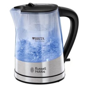 Russell Hobbs Purity 22850-70 / rýchlovarná kanvica / 2200 W / 1L / vodný filter Brita / nerez / priehľadná (22850-70)