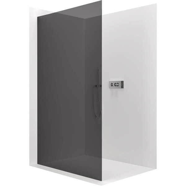CERANO - Sprchová zástena Walk-in Crystal Ľ/P - 10 mm - bezvzperový systém - chróm, grafitové sklo - 150x200 CER-8050BD82487
