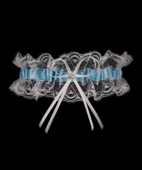 Podväzok PW-27 biely a modrý - Julimex UNI bílo-modrá