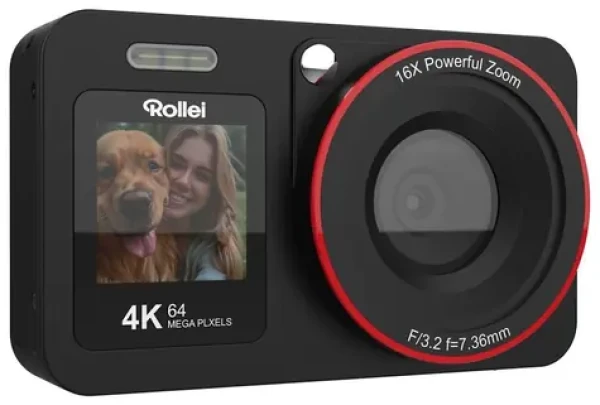 Rollei Compactline 64 Dual Screen čierna / 64MPix / 18x digital zoom / 2.8 "a 1.4" LCD / 4K video / microSD (12030)