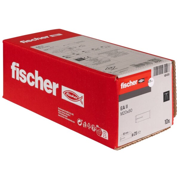 Fischer EA II M 20 x 80 zatĺkacia kotva 80 mm 25 mm 48409 10 ks; 48409