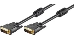 MicroConnect Kábel DVI-D (24+1) Dual Link 2m čierna / Feritové jadrá (MONCC2F)