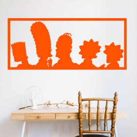 Veselá Stena Samolepka Simpsonovci Farba: oranžová, Veľkosť: 60 x 26 cm