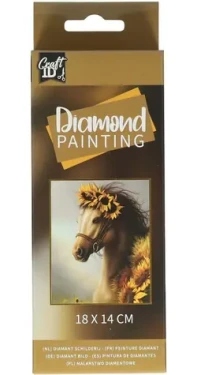 CRAFT ID Diamantové maľovanie Kôň 14x18cm