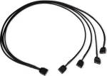 Alphacool Y-Splitter aRGB 3-pin na 4X 3-pin čierna / Kábel / aRGB rozbočovač / 60 cm (18712)