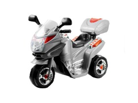 Mamido Detská elektrická motorka strieborná