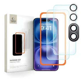 Tech-Protect Supreme Set číra / Tvrdené sklo / Apple iPhone 16 / 3 ks