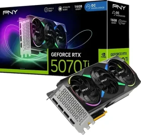 PNY GeForce RTX 5070 Tí ARGB EPIC-X RGB 16GB / Grafická karta / 16GB GDDR7 / 256-bit / DLSS4 / 1x HDMI + 3x DP / 750W (VCG5070T16TFXXPB1)