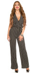 Sexy party jumpsuit with fabric belt white