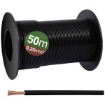 Quadrios 23CW023 jeden drôt, 0.25 mm², čierna, 50 m; 23CW023